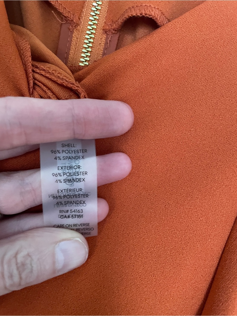 🧡 Andrew Marc Rust Orange Jumpsuit Romper 🧡 - Picture 6 of 7